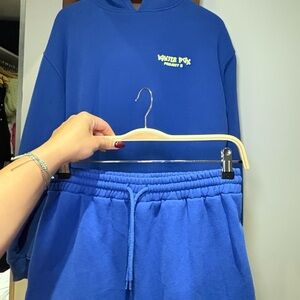 White Fox Boutique Blue Track Pants